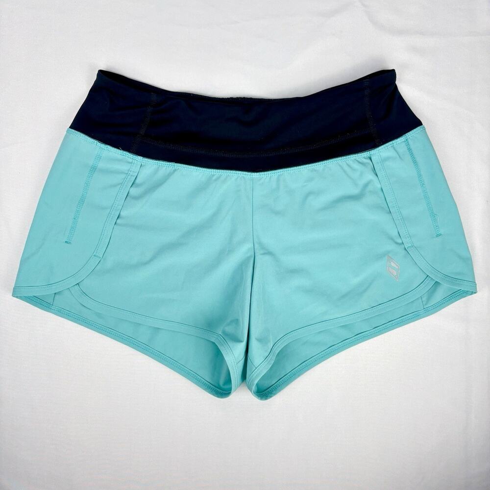 Skechers Women’s Athletic Running Shorts Size M Teal Active Sporty Athleisure